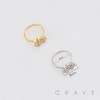 CZ GEM PAVED DOLLAR SIGN 316L SURGICAL STEEL NOSE HOOP NOSE RING